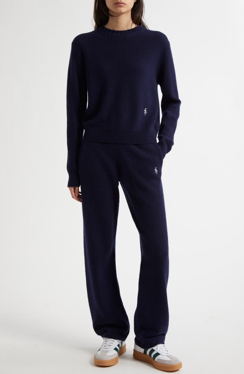 Sporty & Rich SRC Cashmere & Wool Crewneck Sweater, Alternate, color, 