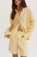 CRESCENT Crinkled Tencel Button Up Shirt