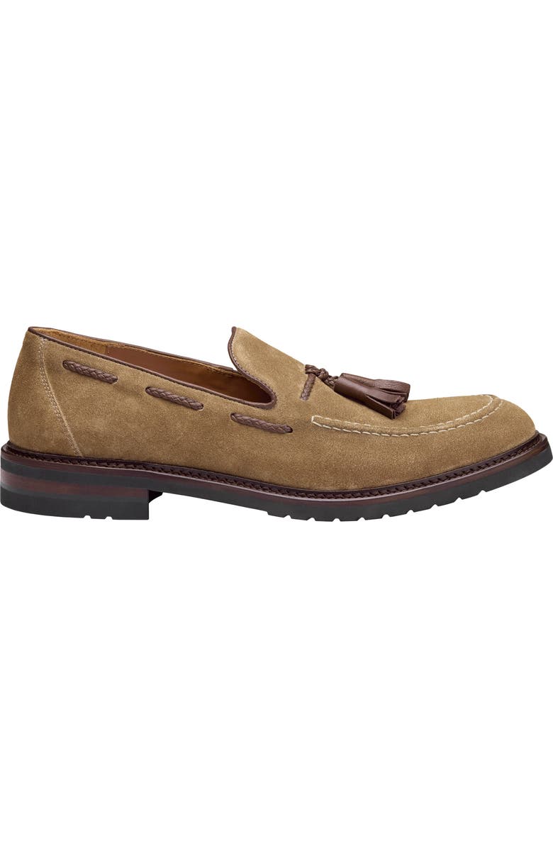 Johnston & Murphy Hartford Tassel Loafer, Alternate, color, Beige Italian Suede