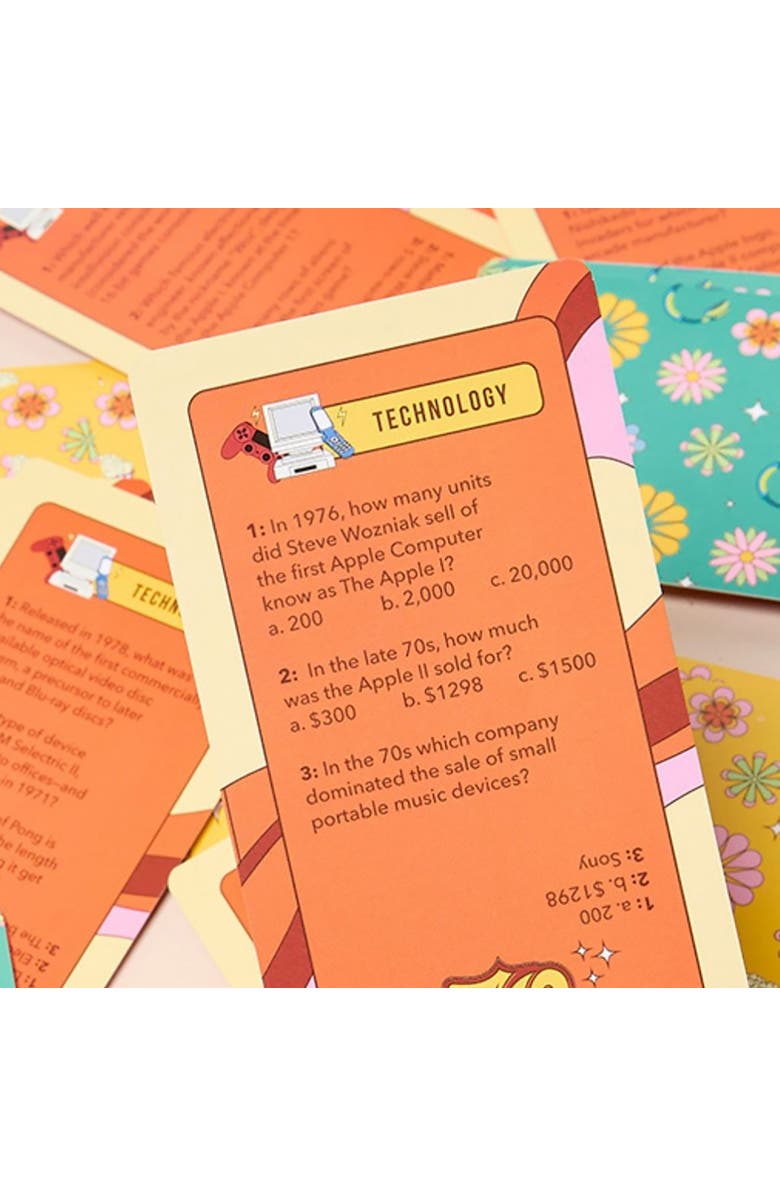 Journey of Something 70
s Trivia Cards, Party Card Game, 180 Groovy Questions, Alternate, color, Multicolored