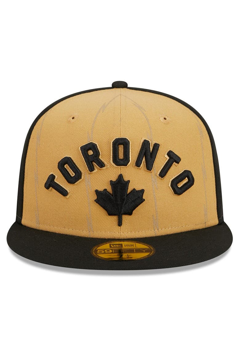 Men's New Era  Gold/Black Toronto Raptors 2023/24 City Edition 59FIFTY Fitted Hat, Alternate, color, Gold