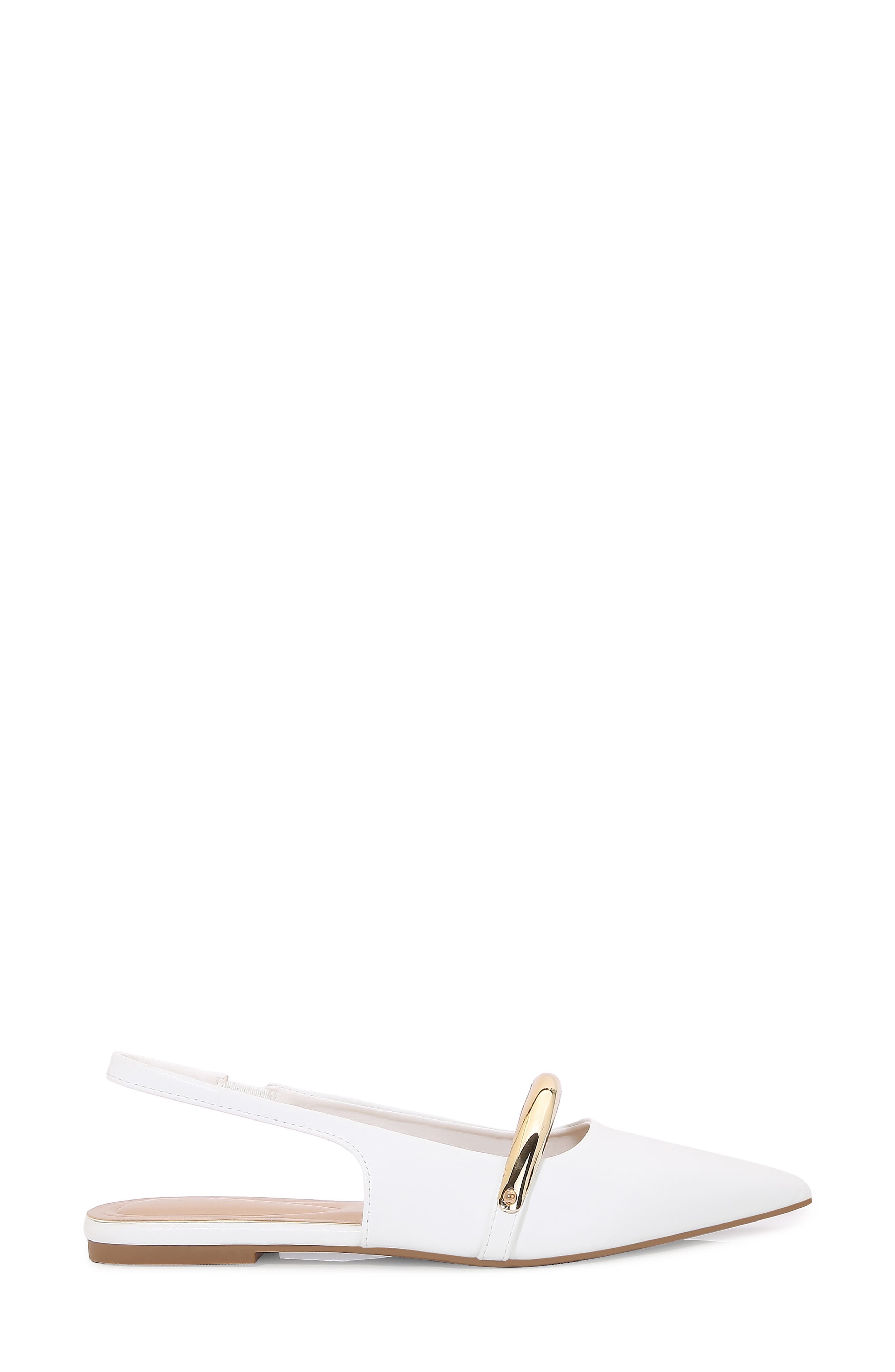 BERNESS Reina Slingback Flat, Alternate, color, White