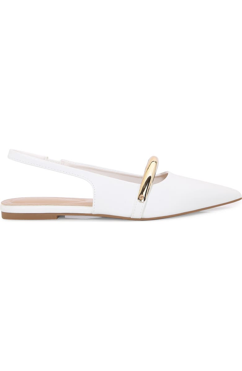 BERNESS Reina Slingback Flat, Alternate, color, White