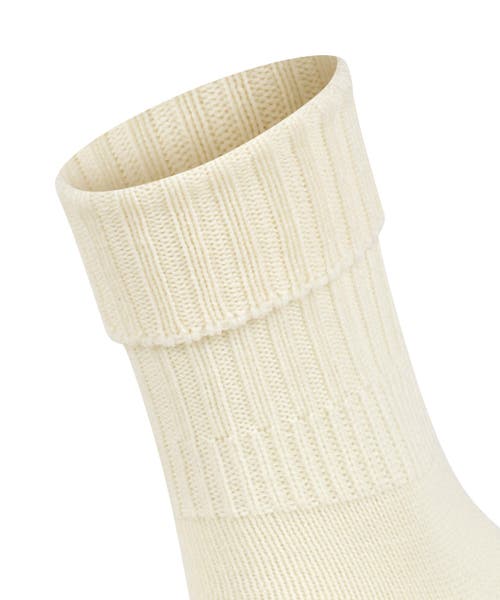 Falke Striggings Rib Wool Boot Socks In White