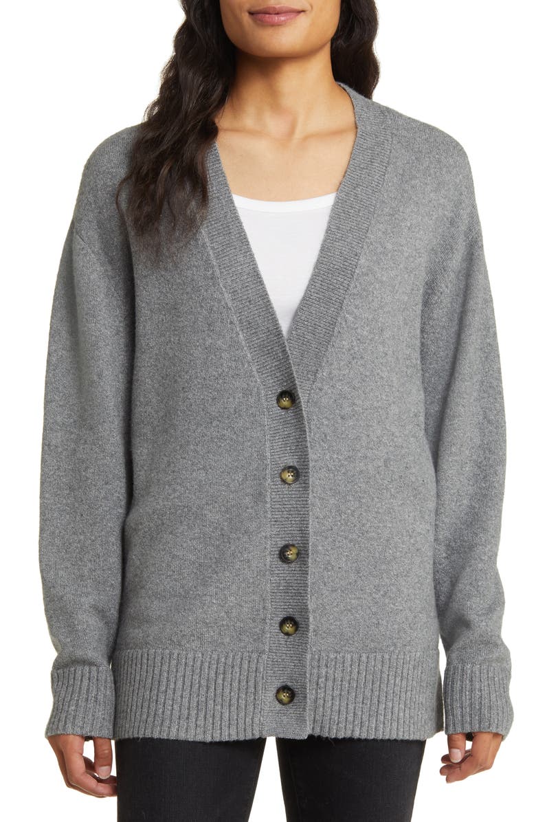 Caslon<sup>®</sup> V-Neck Cocoon Cardigan, Alternate, color,
