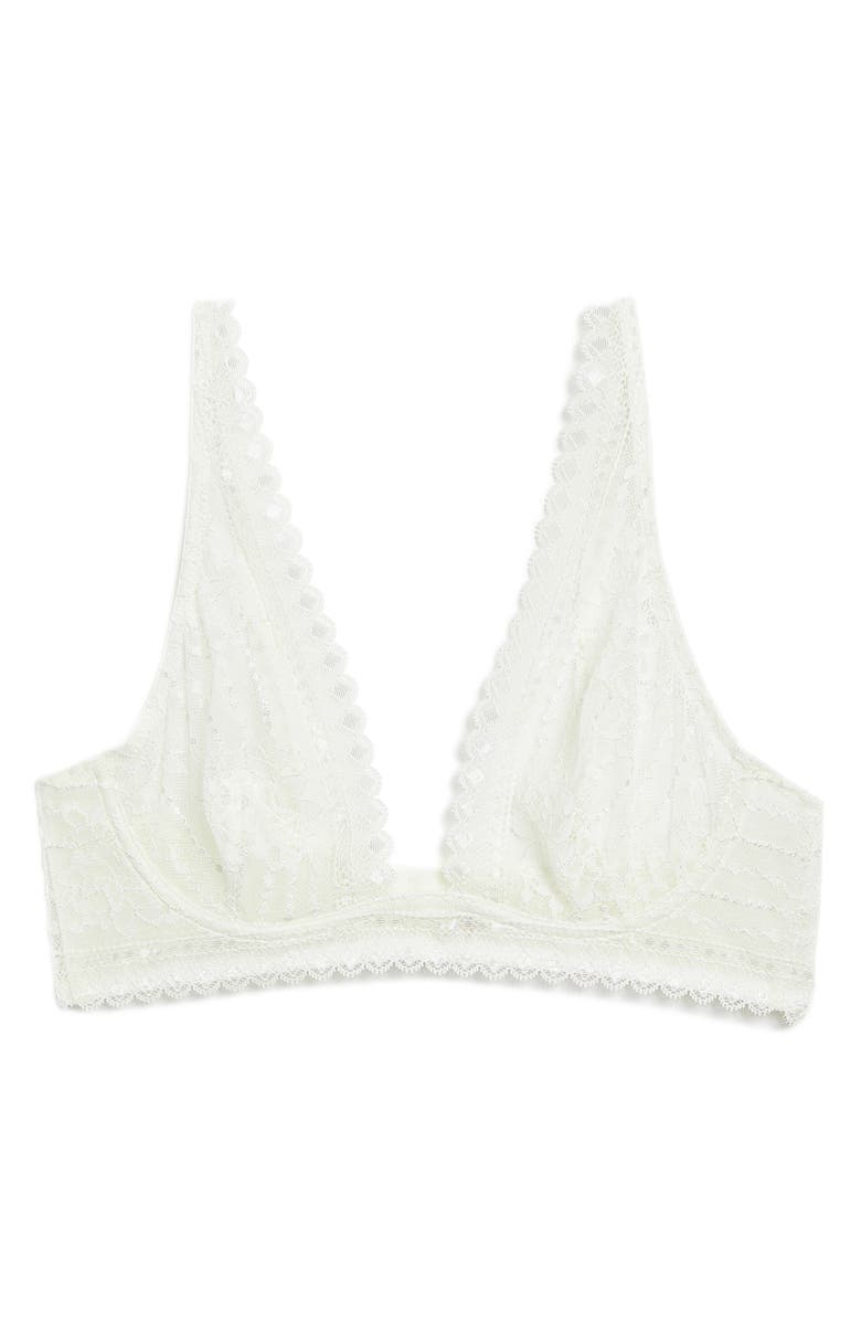 Etam Panama Sheer Lace Contour Bra, Alternate, color, Ecru