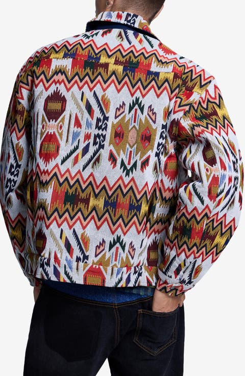 Geometric Jacquard Jacket