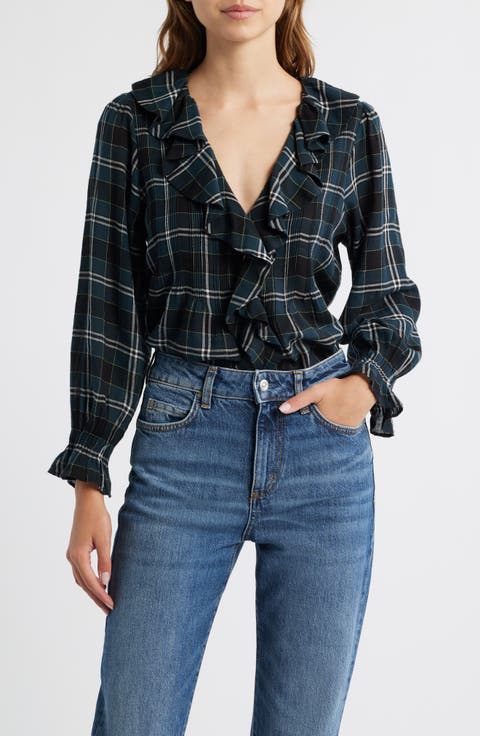 Hardy Ruffle Pintuck Organic Cotton Top