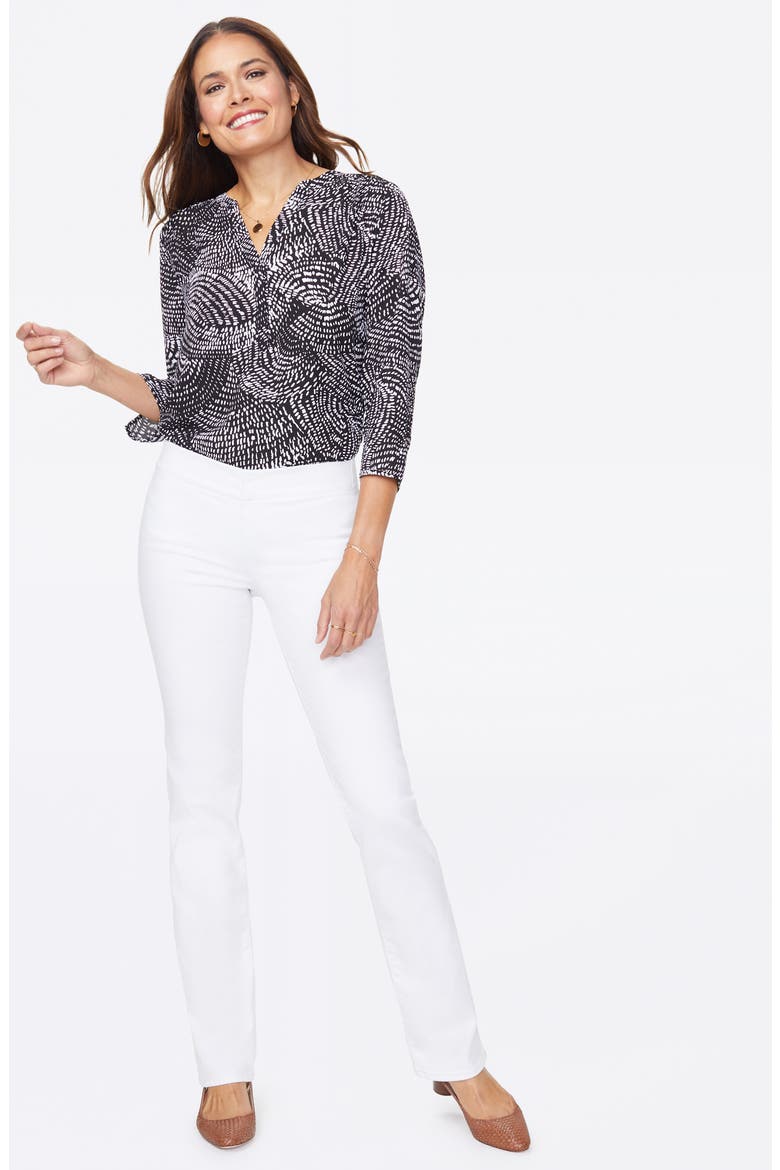 Cool Embrace Pull-On Straight Leg Jeans, Alternate, color, OPTIC WHITE
