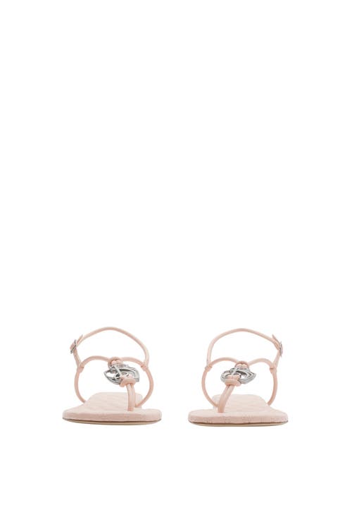 Burberry Leather Ronda Low Sandals In Gloss
