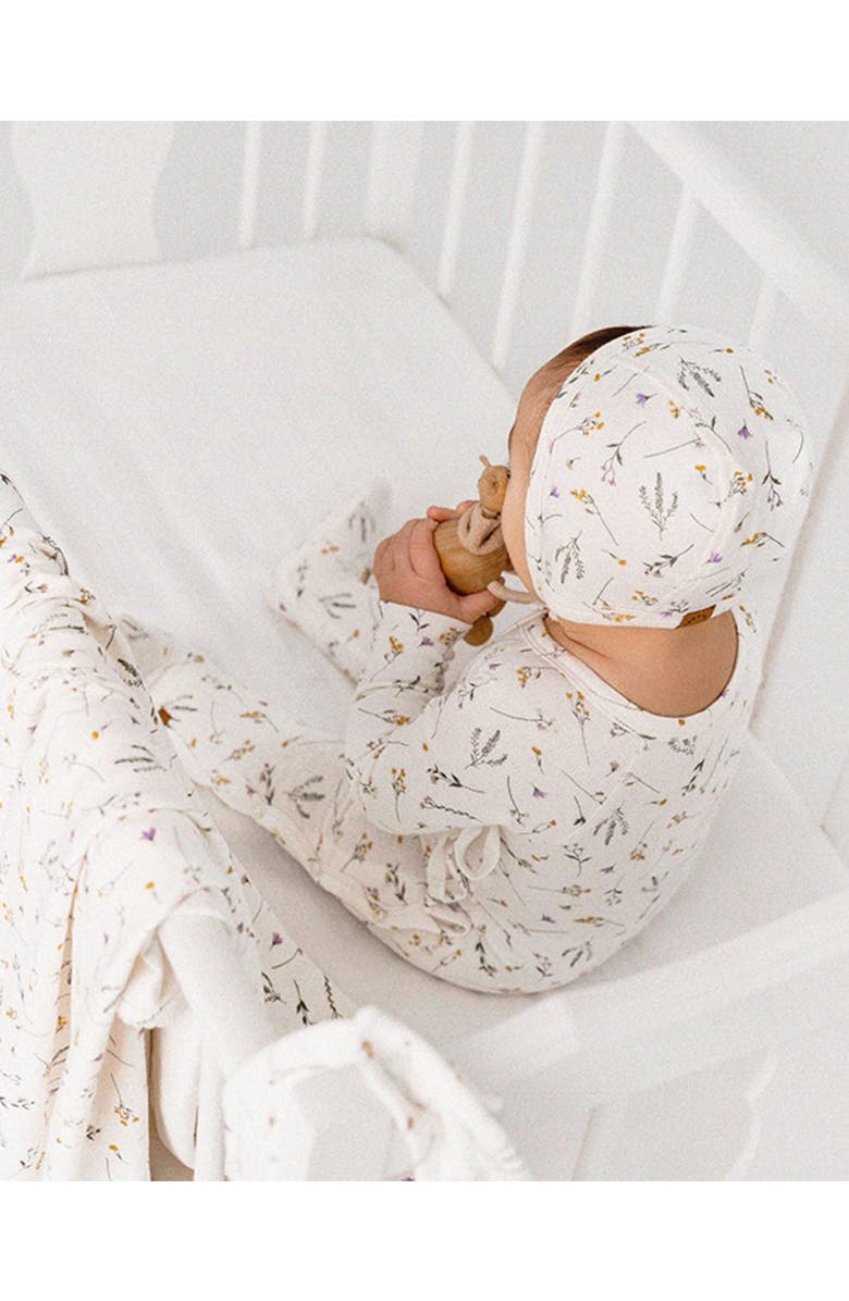 MiniMoi 4 Piece Baby Rayon Blend Pointelle Footie Set, Alternate, color, Winter White