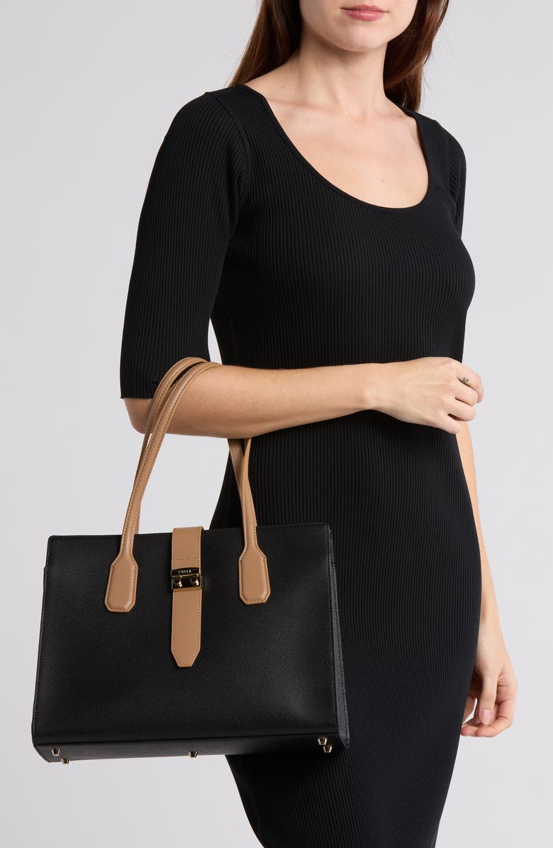 Furla Metropolis Leather Tote Bag, Alternate, color,