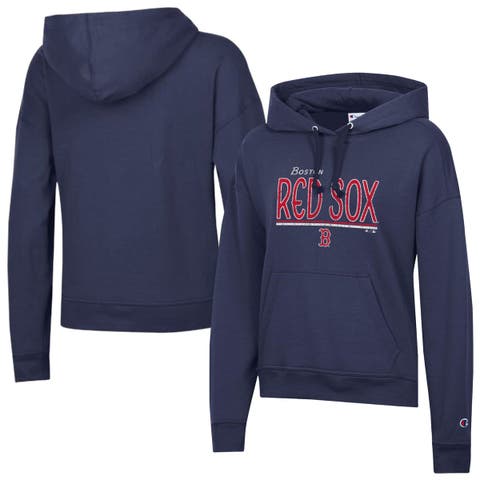 Women's Champion Navy Boston Red Sox Vintage Powerblend Hoodie