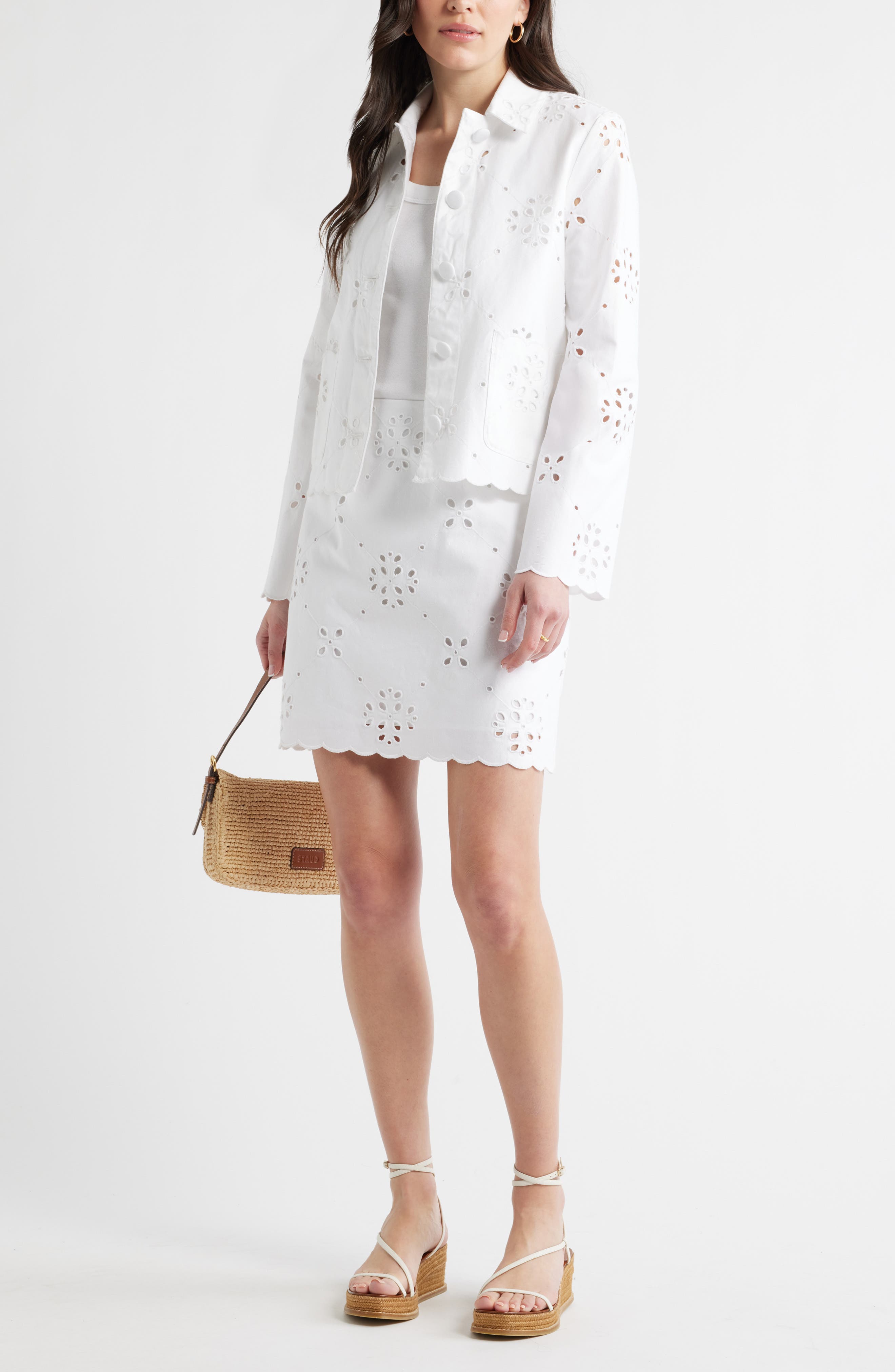 Eyelet Lace Miniskirt - image 4
