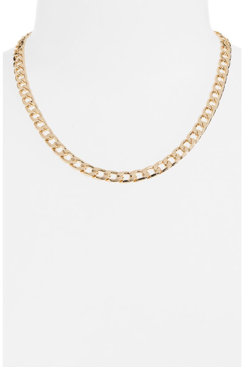 Classic Curb Chain Necklace, Alternate, color, GOLD