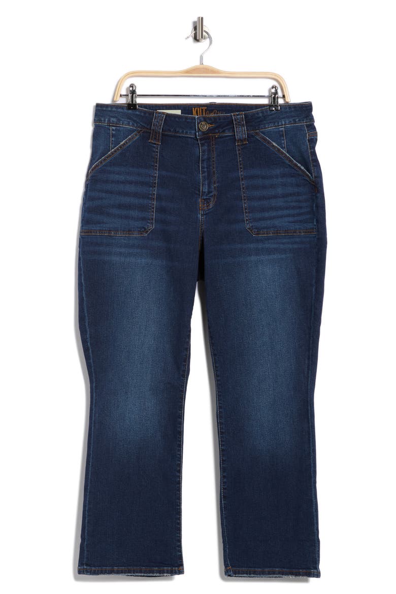 Nikki High Waist Crop Kick Flare Jeans, Alternate, color, KAFFIR LILY