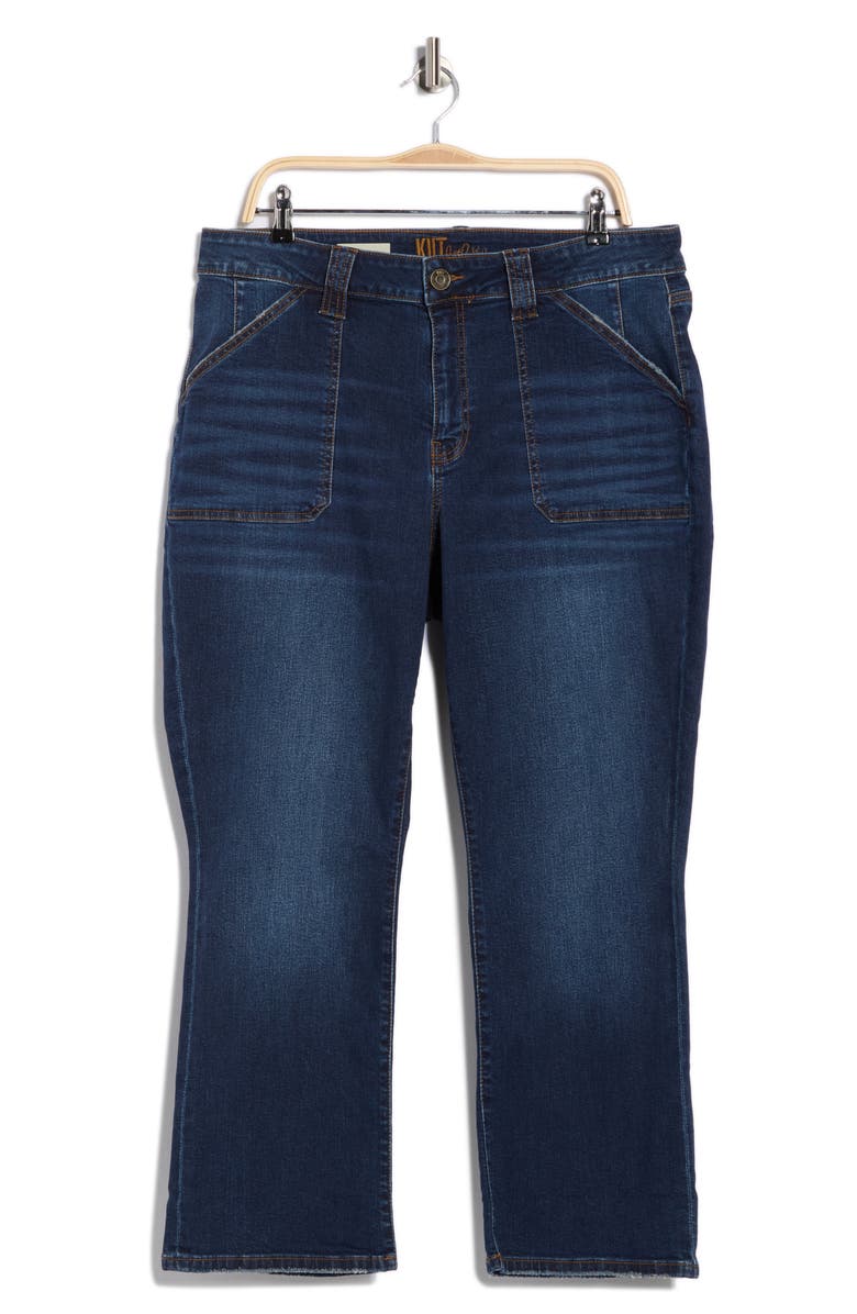 KUT from the Kloth Nikki High Waist Crop Kick Flare Jeans, Alternate, color, Kaffir Lily