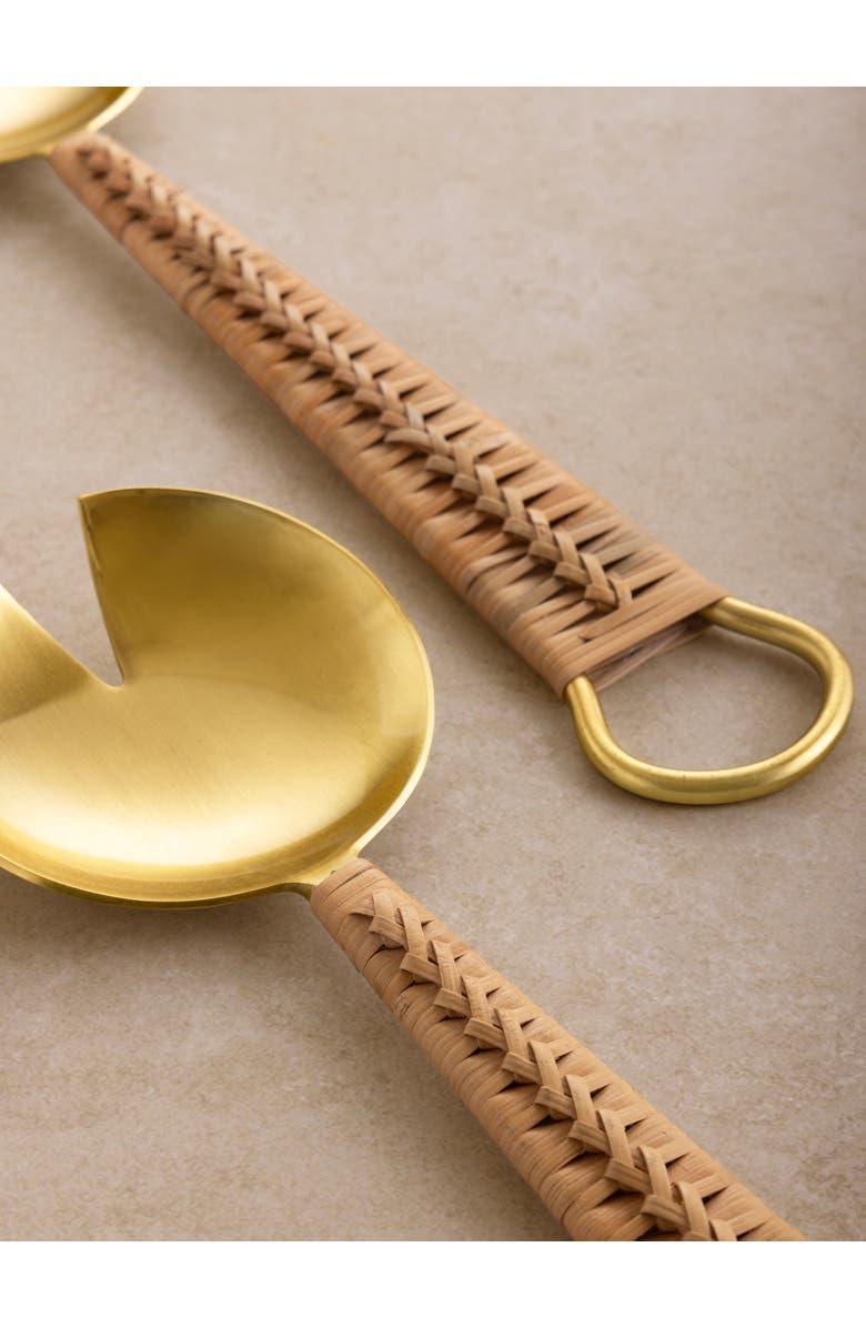 GAURI KOHLI Helsinki Salad Servers, Set of 2, Alternate, color, Gold
