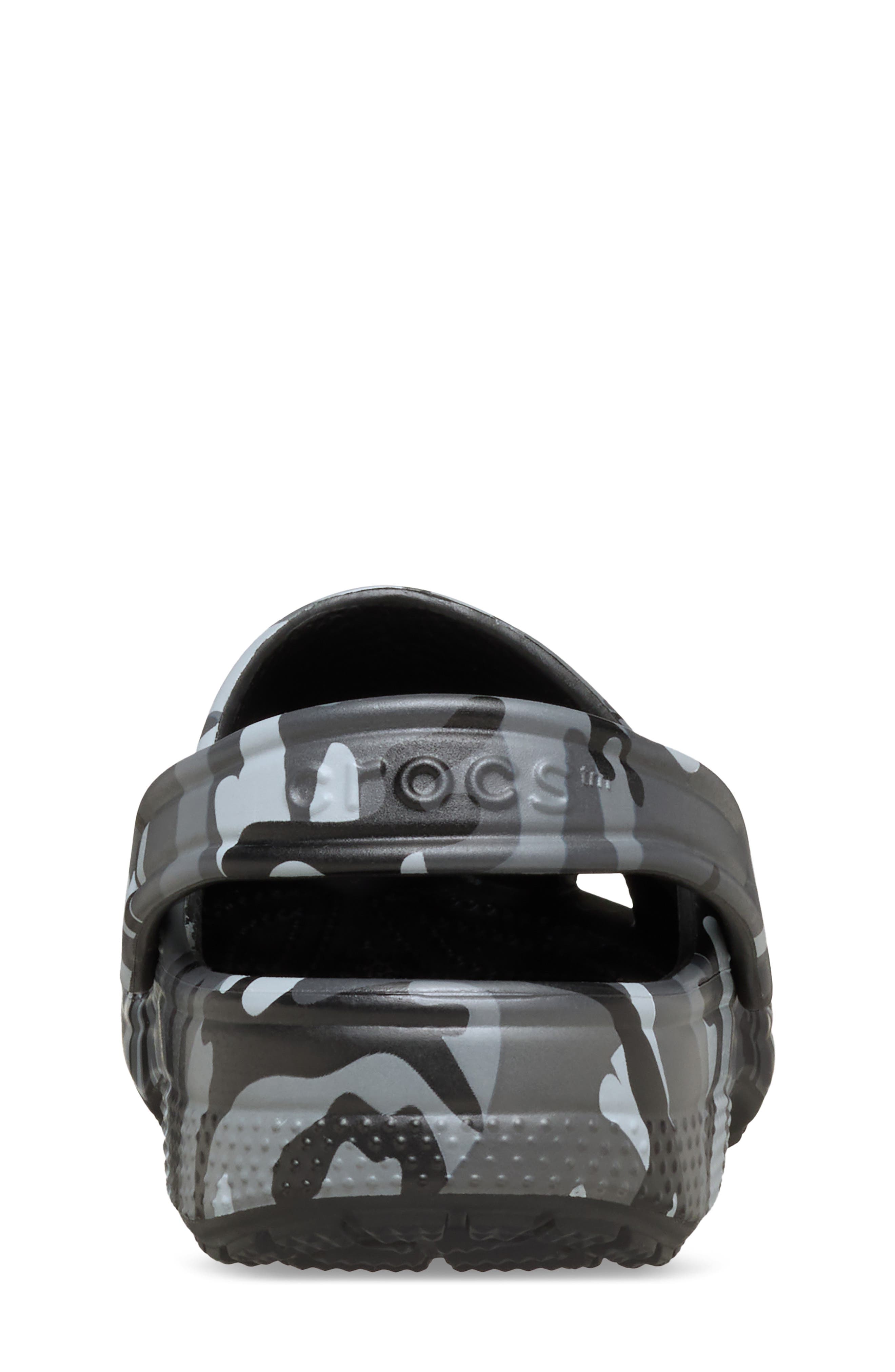 CROCS Kids' Classic Camo Clog, Alternate, color, Black Slate Grey