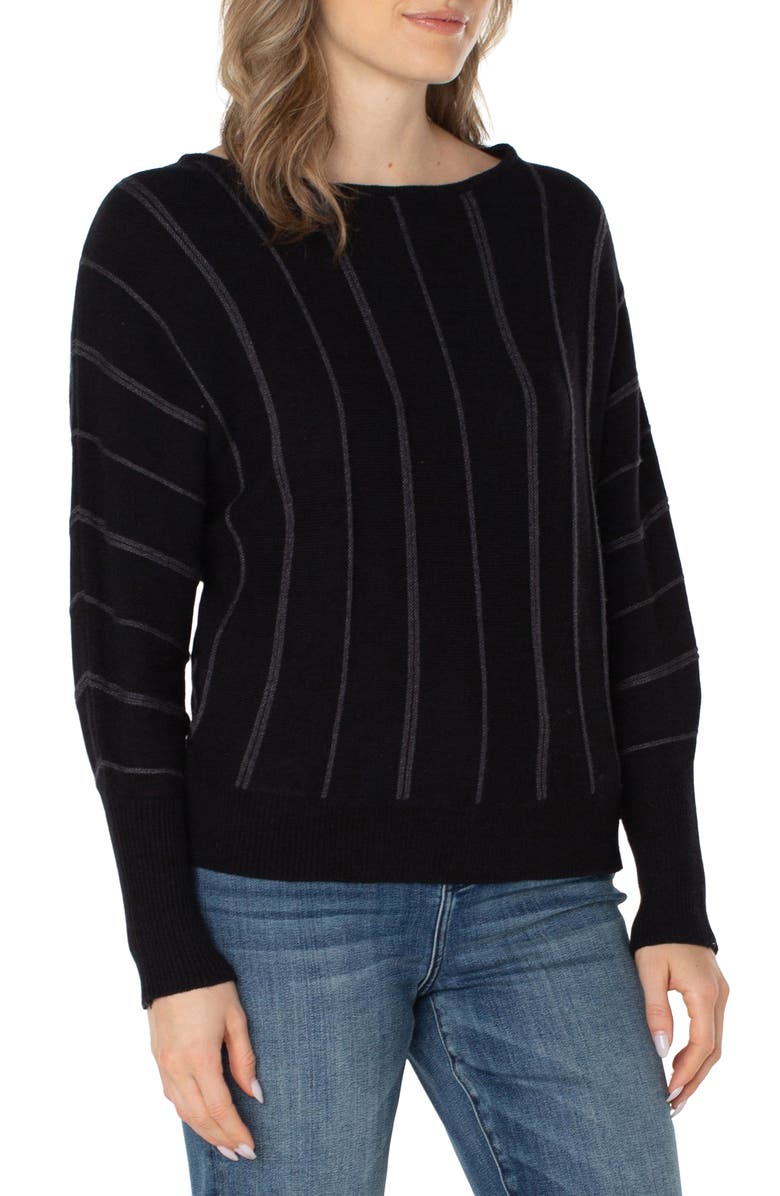 Liverpool Los Angeles Links Stitch Batwing Sleeve Sweater, Alternate, color, 