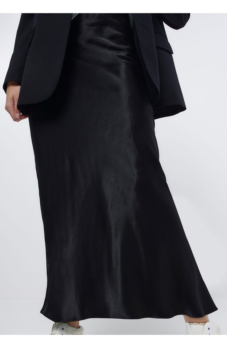 River Island Easy Bias Cut Satin Skirt, Alternate, color,