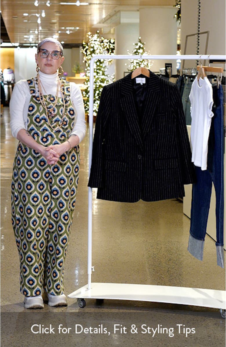 Starlet Pinstripe Oversize Wool Blend Blazer, sales video thumbnail