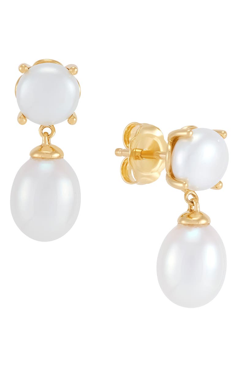 Frankie & Zoe Freshwater Pearl Drop Earrings, Main, color, 