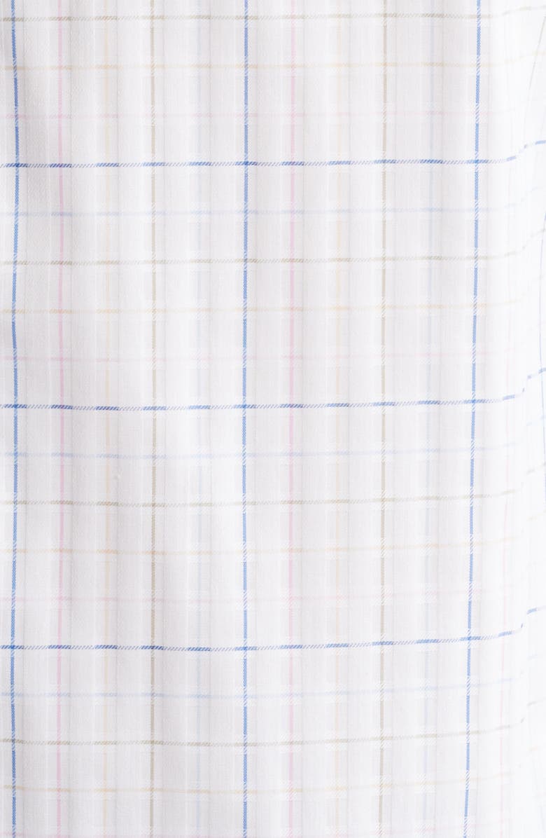 Johnston & Murphy XC4<sup>®</sup> Windowpane Print Performance Button-Down Shirt, Alternate, color, White Multi