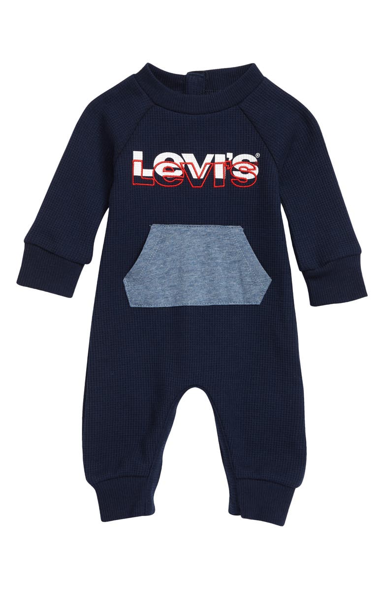 Levi's<sup>®</sup> Graphic Thermal Romper, Main, color, Dress Blues
