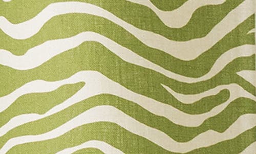 Matouk Regine Zebra Stripe Shower Curtain In Green