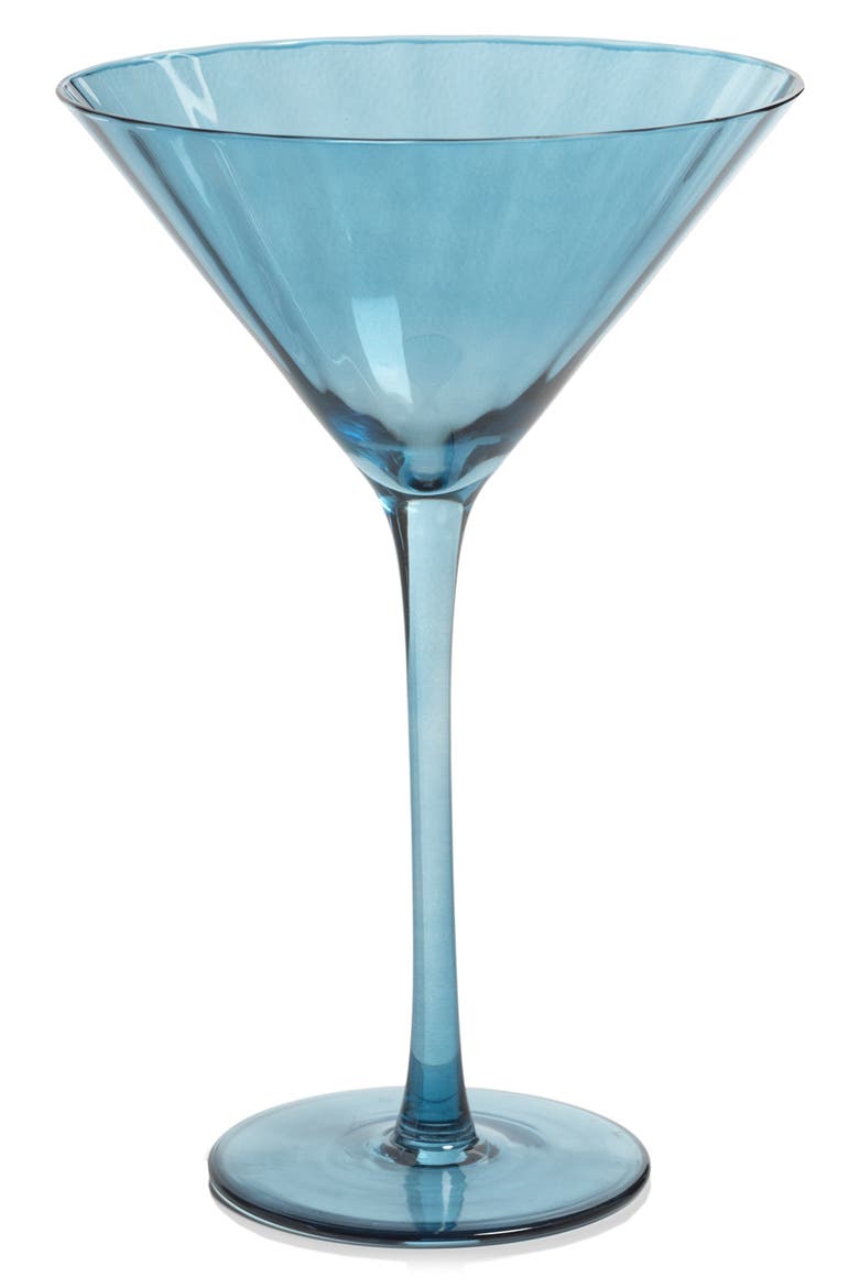 Malden Optic Set of 4 Martini Glasses, Main, color, TURQUOISE