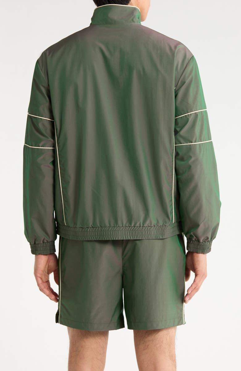 Les Deux x Prince Shiny Track Jacket, Main, color, Pineneedle Green