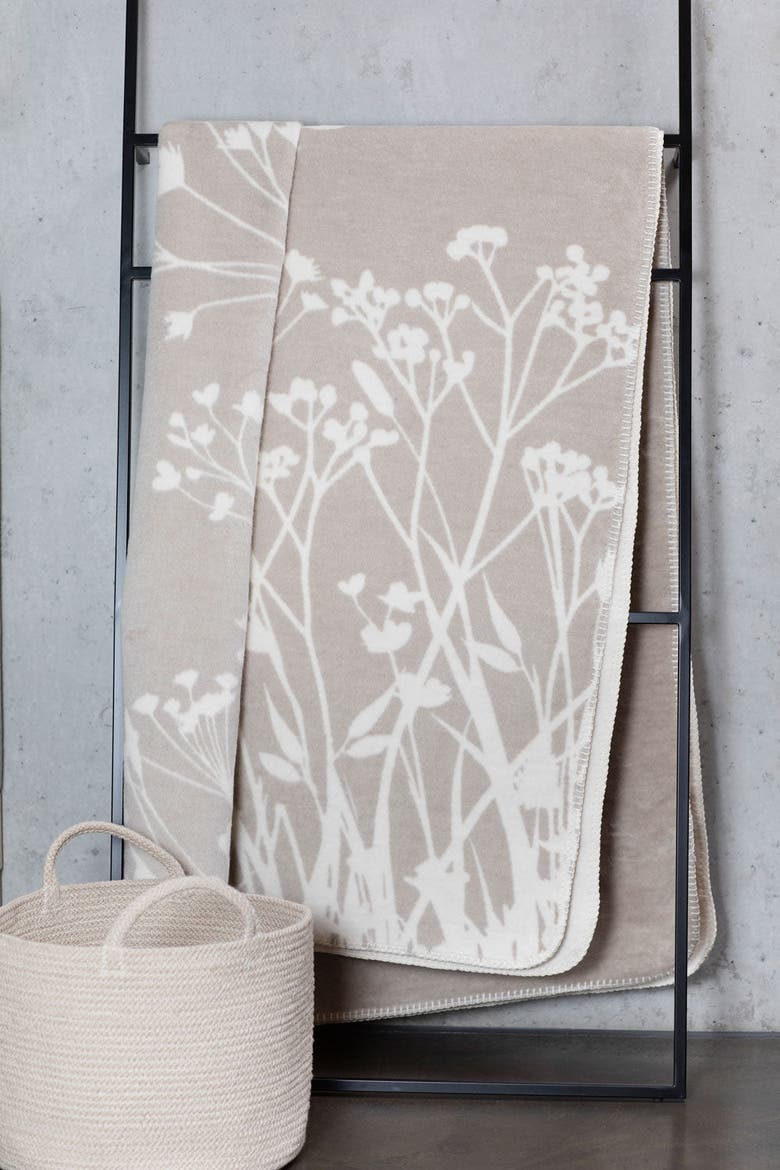 Floral Throw, Alternate, color, Ecru