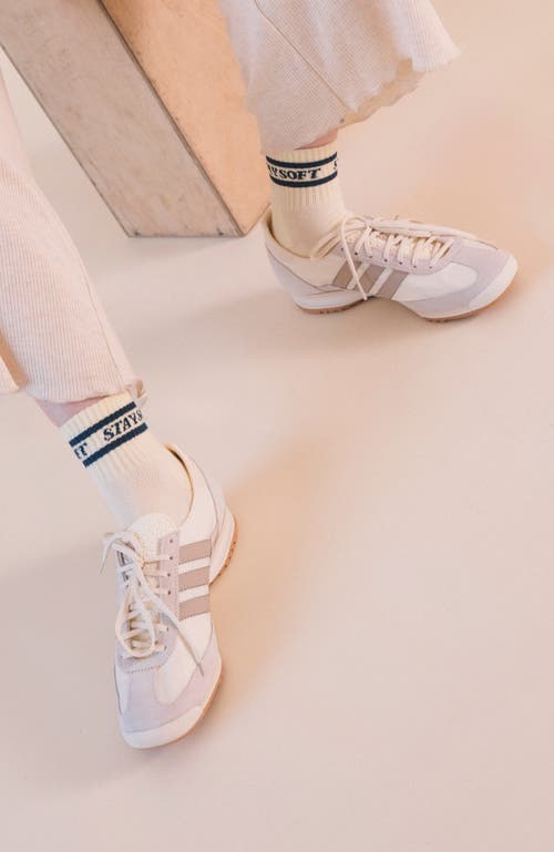 Poplinen Stay Soft Organic Cotton Stripe Socks In Navy