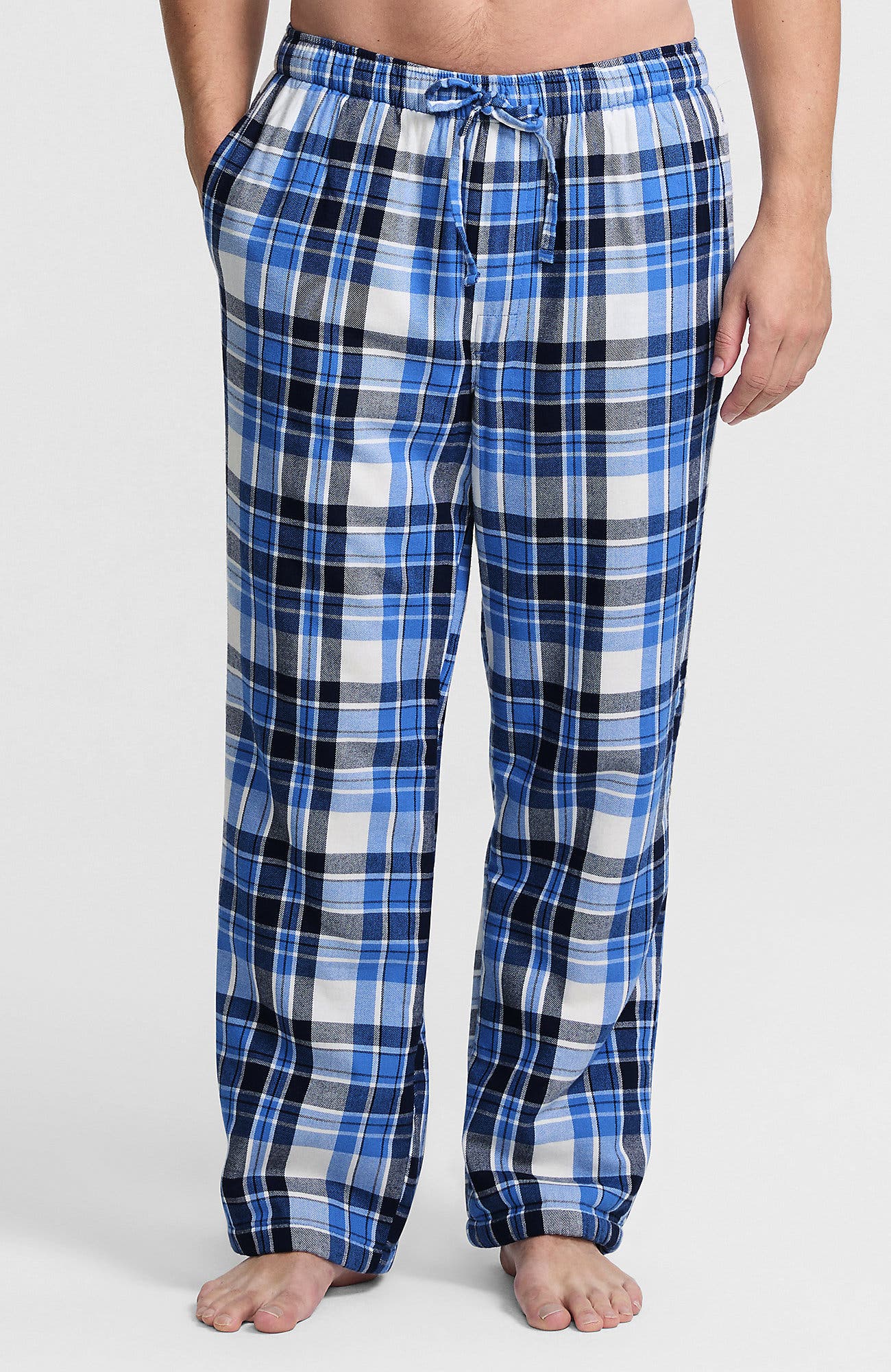 Muted Cobalt Blue Plaid