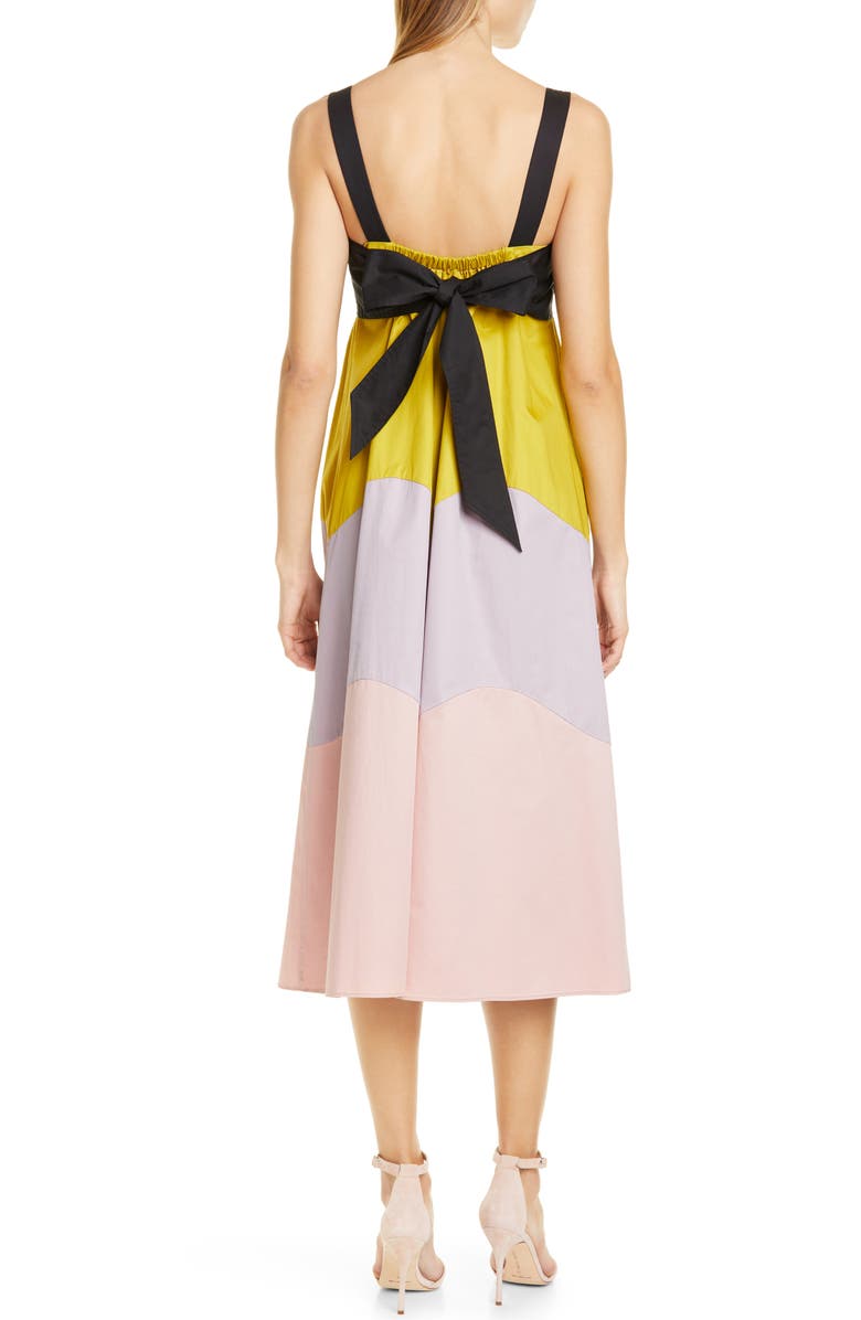 Kate Spade New York scallop colorblock midi dress, Alternate, color,