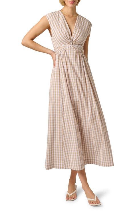Twist Front Midi Dress