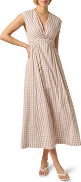 Adrianna Papell Twist Front Midi Dress