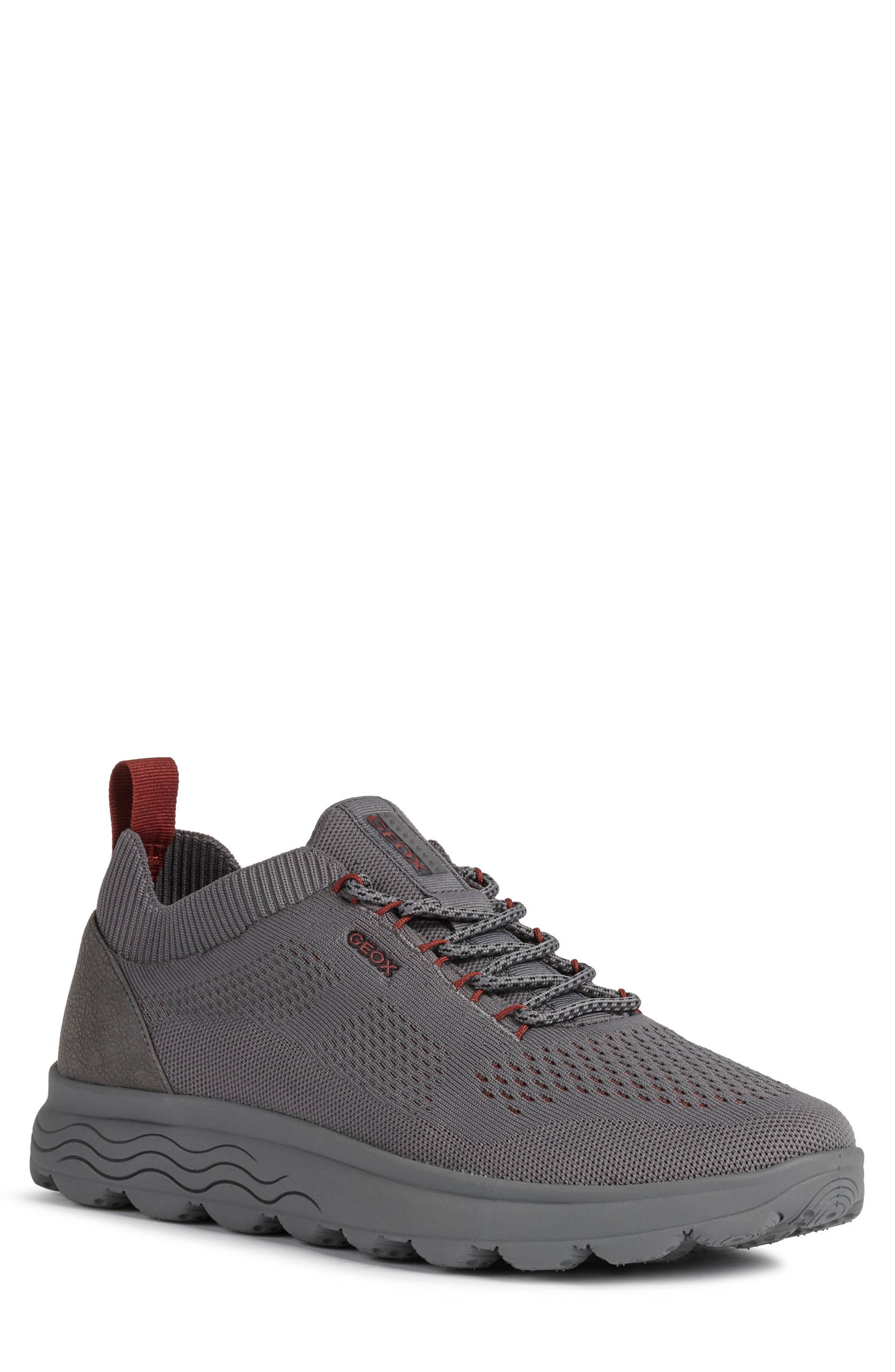 Spherica Sneaker, Main, color, GREY/ DARK RED