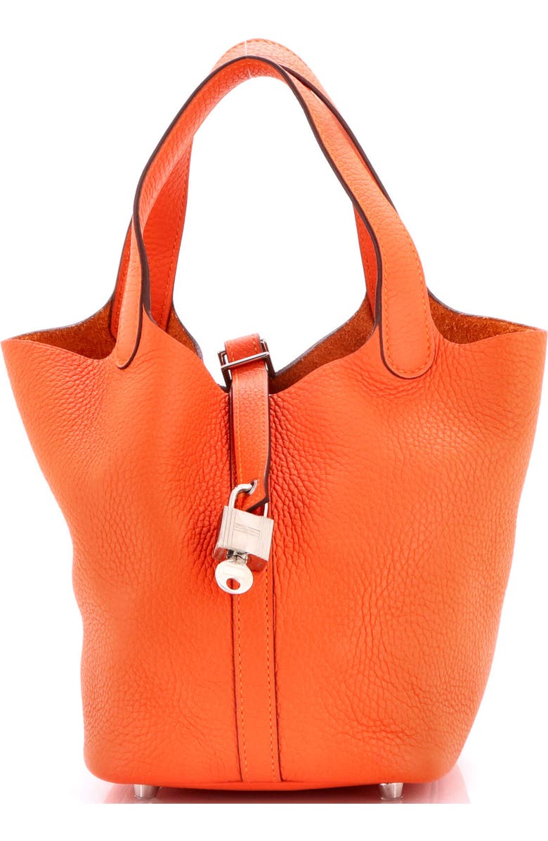 Pre-Owned Hermes Picotin Lock Bag Clemence PM, Main, color, Feu