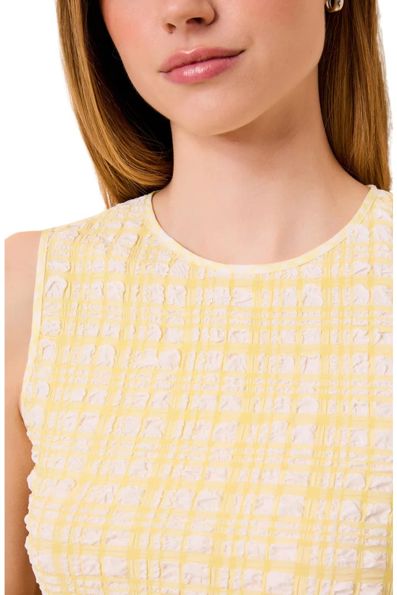 The Brinley Plaid Texture Sleeveless Top, Alternate, color, CITRINA