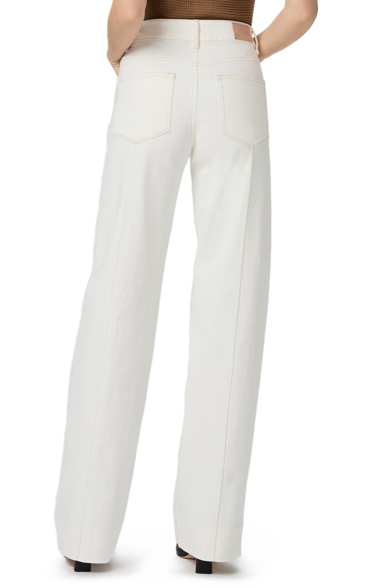PAIGE Sasha Pintuck High Waist Wide Leg Jeans, Alternate, color, Toasted Ecru
