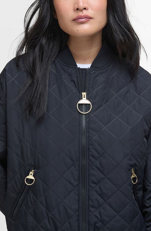 Barbour Emlyn Quilted Bomber Jacket In Black