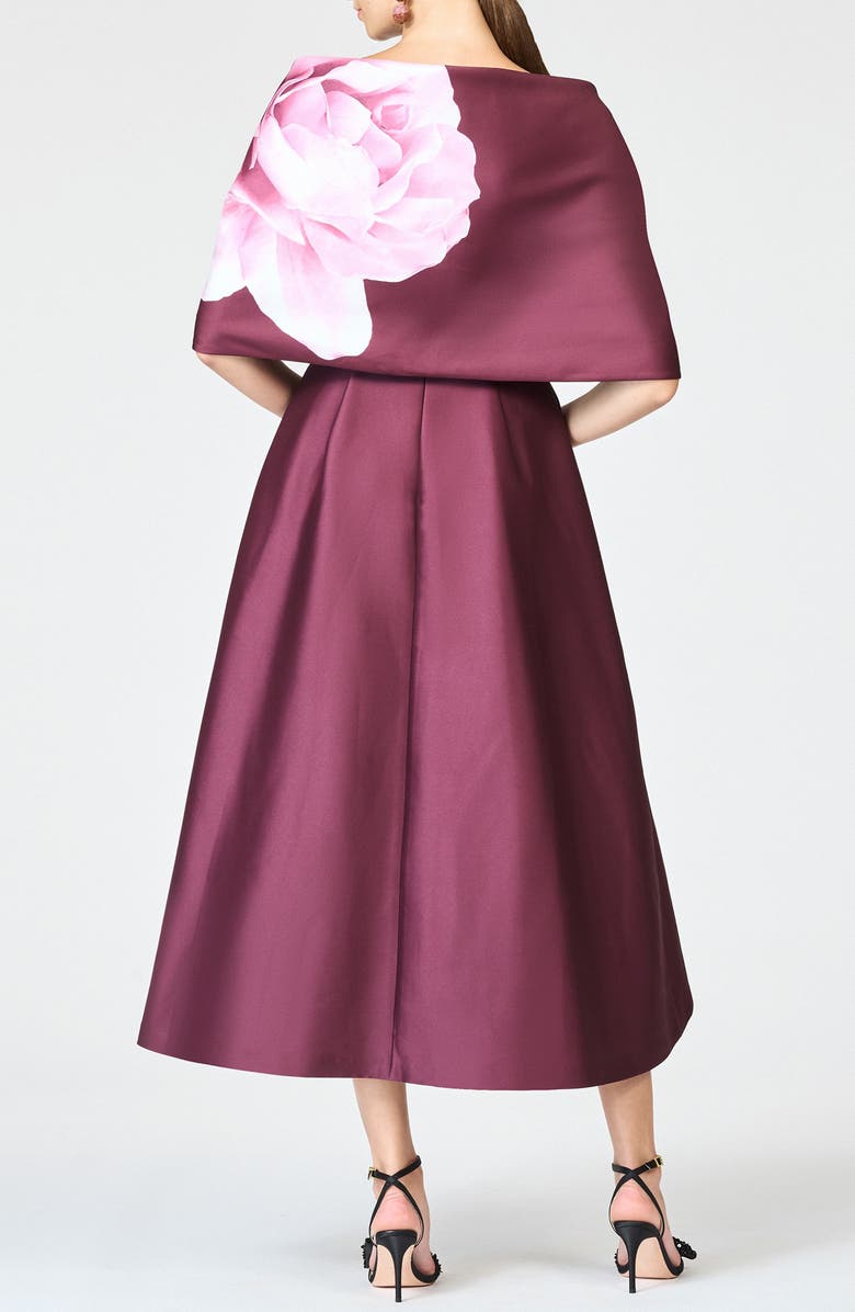 Sachin & Babi Placed Floral Hug Shawl, Alternate, color, Bordeaux Esperance