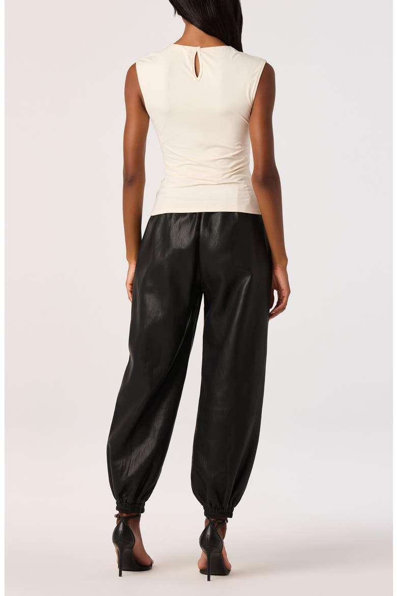 Adity Faux Leather Pants, Alternate, color, BLACK