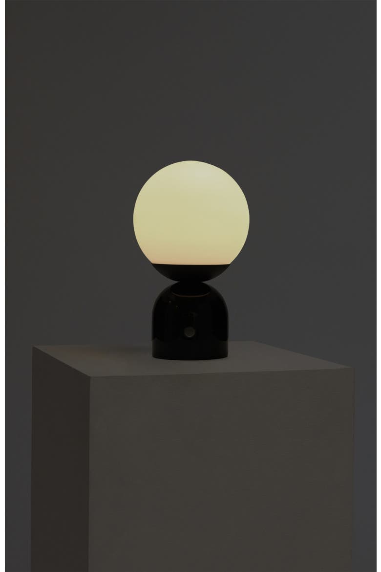 Mila 9.85" Marble LED Bedside Table Lamp with Built-In 3-Way Dimmer, Alternate, color, Classic Black