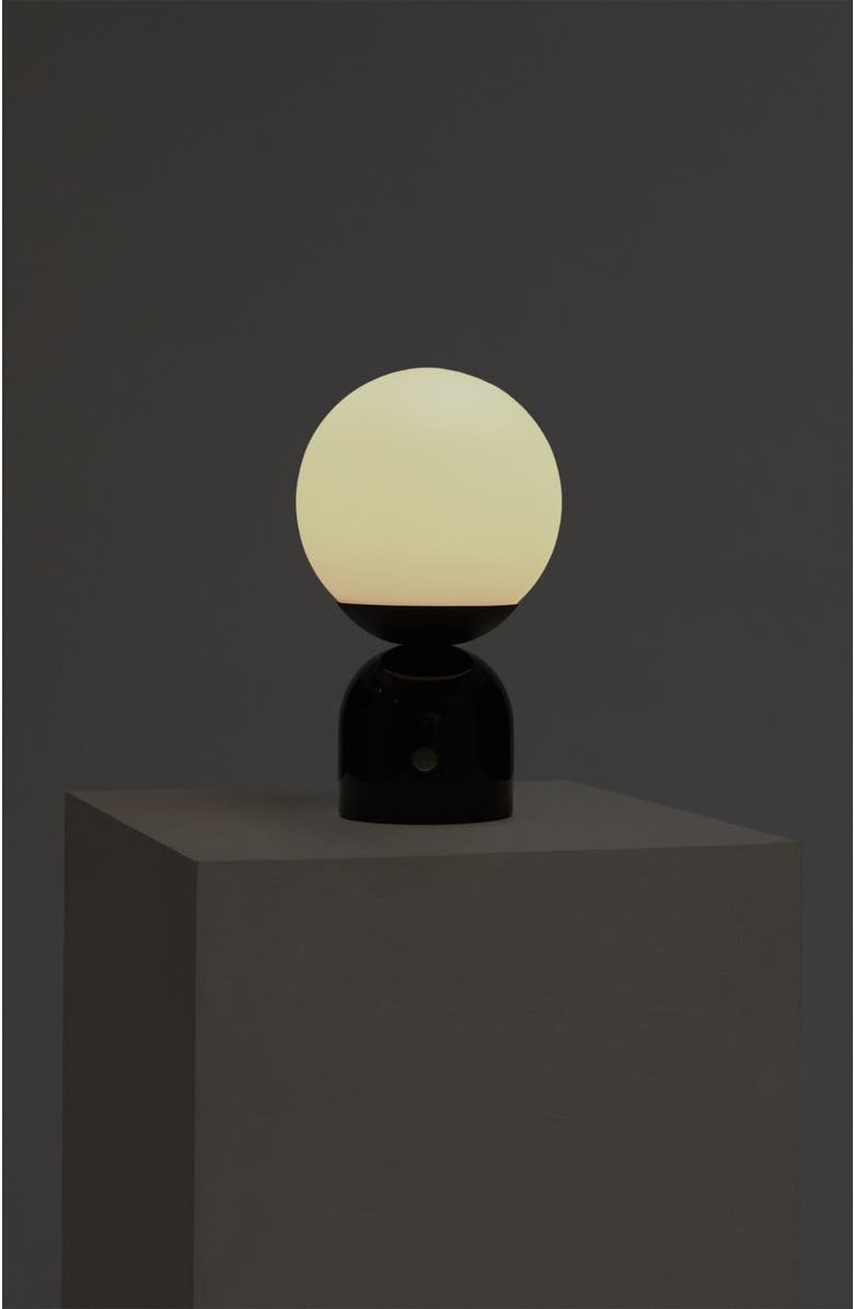 Brightech Mila 9.85" Marble LED Bedside Table Lamp with Built-In 3-Way Dimmer, Alternate, color, Classic Black