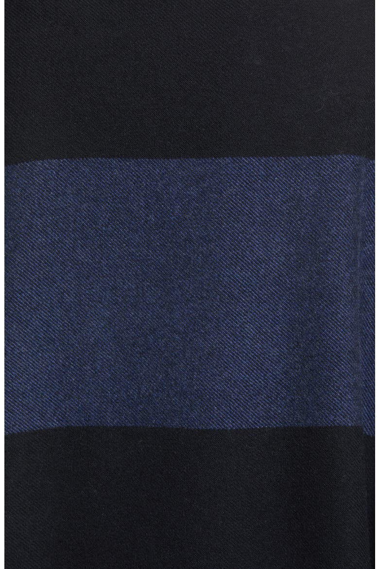 Stripe Wool & Cashmere Wrap, Alternate, color, BLACK COMBO