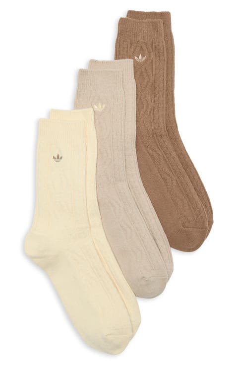 Originals 3-Pack Cable Knit Crew Socks