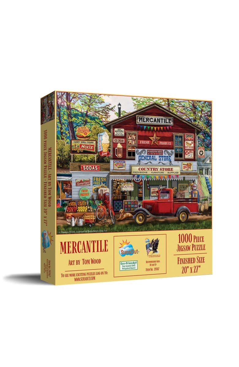 Sunsout Mercantile 1000 piece Jigsaw Puzzle for Adults, Main, color, Multicolor
